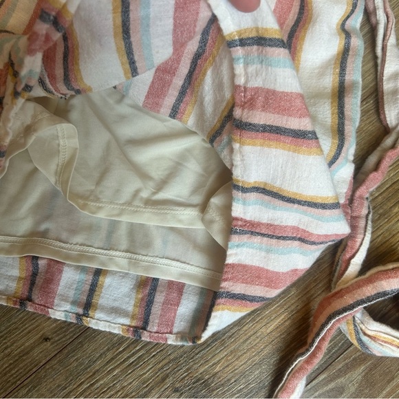 American Eagle Outfitters Multicolor Linen Blend Striped Jumpsuit S - Picture 4 of 10